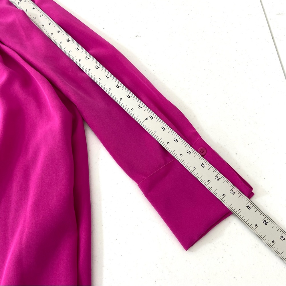 Diane von Furstenberg Mini Dress Women’s 0 Fits Med Pink 100% Pink Long Sleeves - Picture 10 of 11